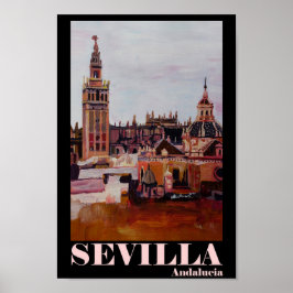 Póster Sevilla Andalucía España Retro Poster