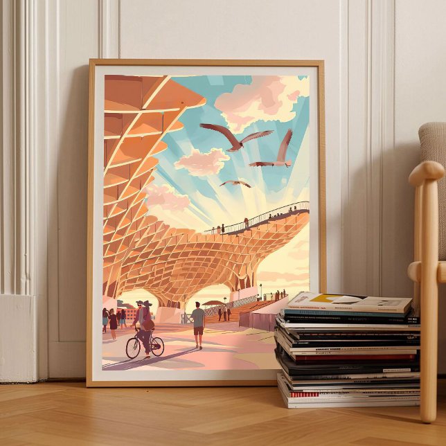 Póster Seville Print Sevilla Illustration Las Setas Print (Subido por el creador)