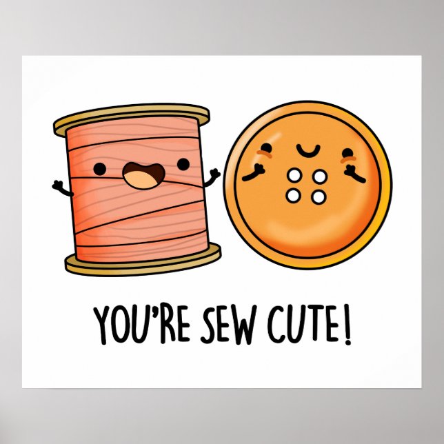 Póster Sew Cute Scoser Pun (Frente)