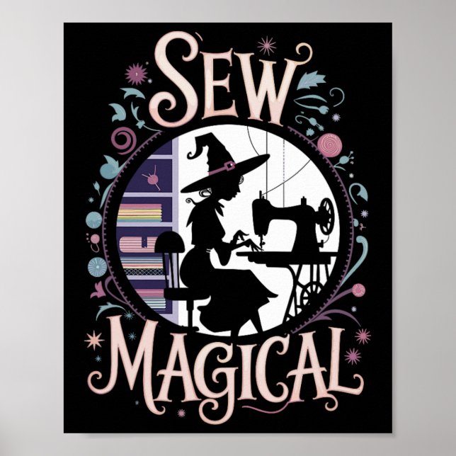 Póster Sew Magnífico Halloween masticando (Frente)