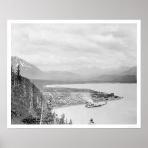 Póster Seward, Alaska Panorama 1918