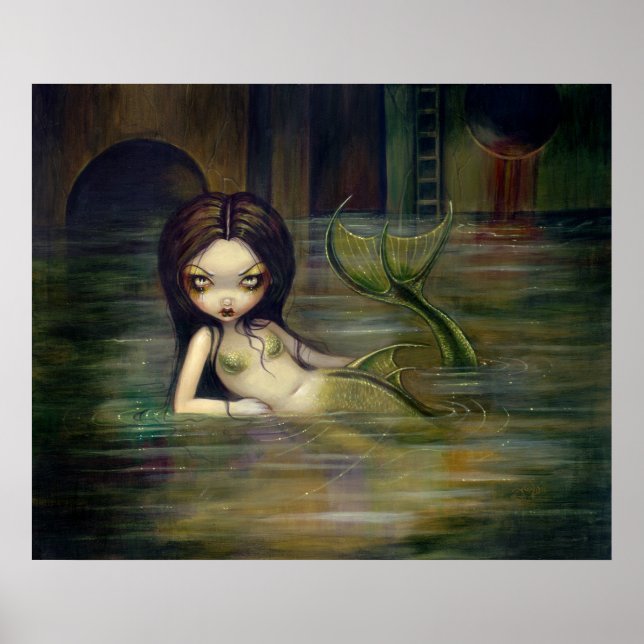 Póster Sewer Mermaid ART PRINT humedecimiento de vapor ur (Frente)