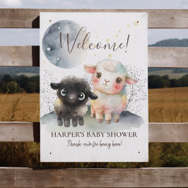 Póster Sexo cordero Baby Shower neutro