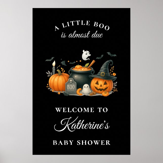 Póster Sexo de calabaza suave Baby Shower de Halloween ne (Frente)