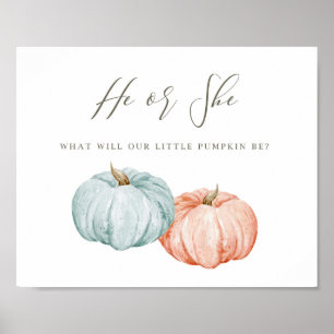 Póster Sexo moderno de calabaza Revelar la bienvenida dec