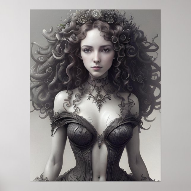 Póster Sexy Black Lingerie (Frente)