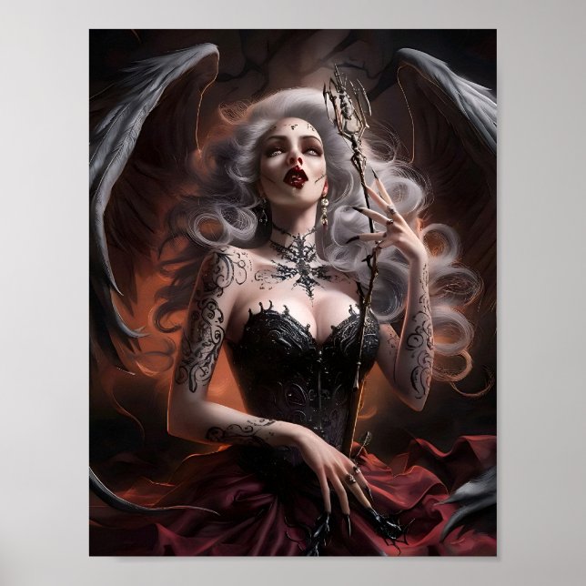 Póster Sexy Lady Vampire Witch Poster Art (Frente)