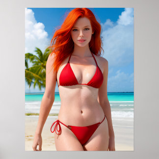 Póster Sexy Red Bikini