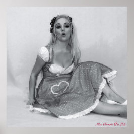 Póster Sexy Vintage Pinup Chica Modelo Babe Art Poster