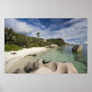 Póster Seychelles, isla de La Digue, finca de L'Union