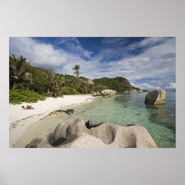 Póster Seychelles, isla de La Digue, finca de L'Union (Frente)