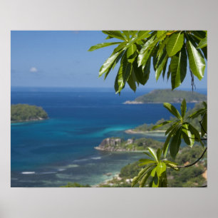 Póster Seychelles, isla de Mahe. Costa occidental