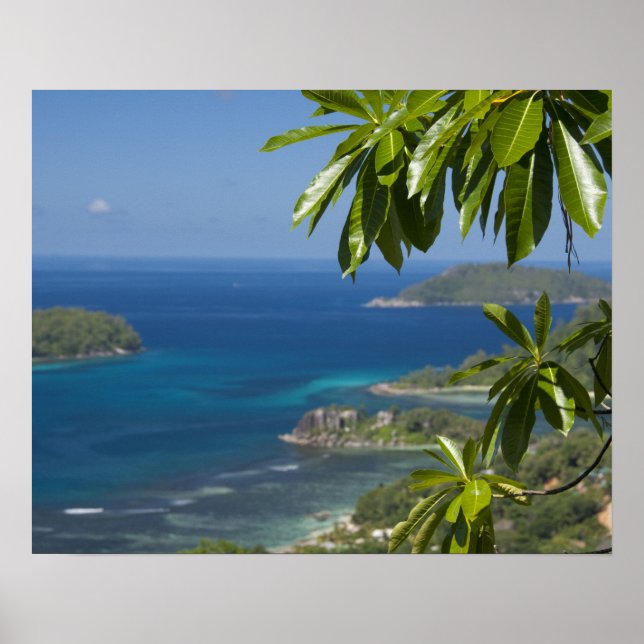 Póster Seychelles, isla de Mahe. Costa occidental (Frente)