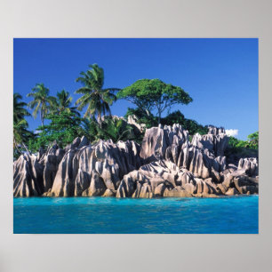 Póster Seychelles. Islote St. Pierre (cerca de Praslin)