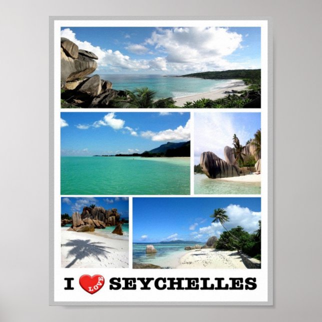 Póster Seychelles - Me encanta - (Frente)