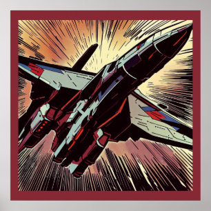 Póster SF - Anime Starfighter Woodcut 2