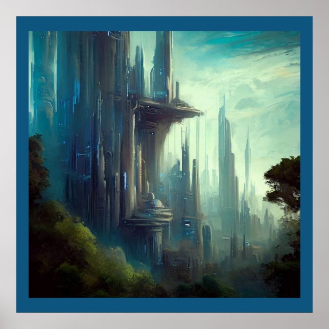 Póster SF - Ciudad Sobre El Planeta Forestal 3 (Frente)