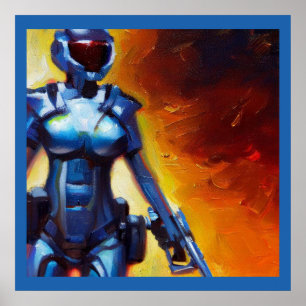 Póster SF - Héroe militar 1