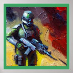 Póster SF - Héroe militar 2