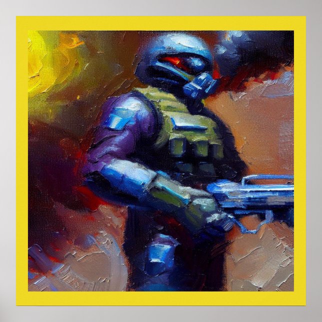 Póster SF - Héroe militar 4 (Frente)