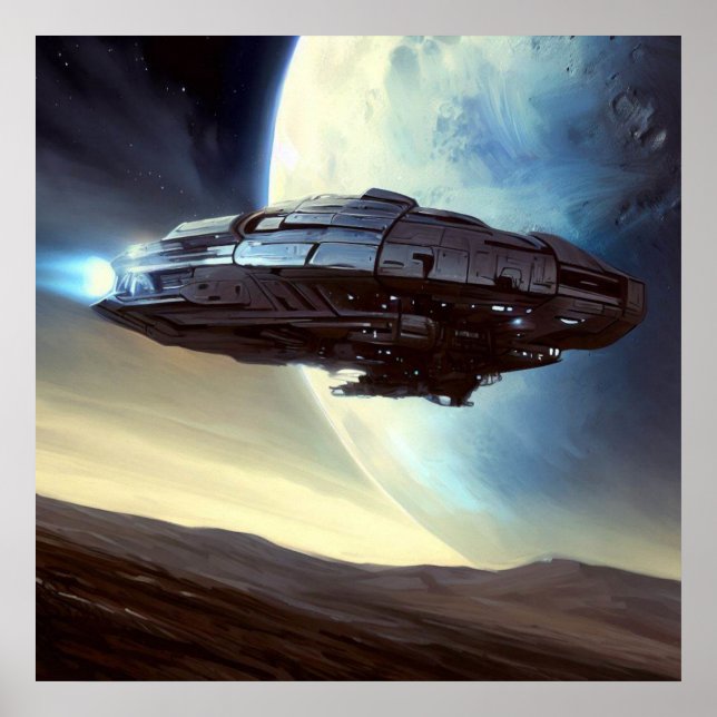 Póster SF Orbiting Spaceship 2 (Frente)