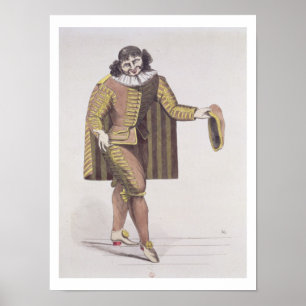 Póster Sganarelle en "DES Maris de L'Ecole" por Moliere,