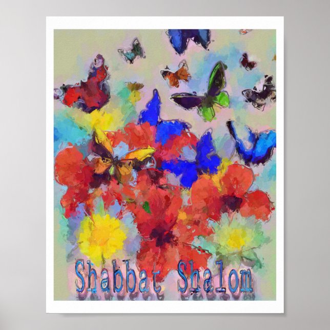 Póster Shabbat y mariposa 🦋 (Frente)