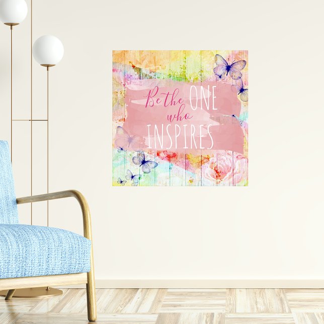 Póster Shabby Chic Butterflies y Rosas en una cita de mad (Subido por el creador)