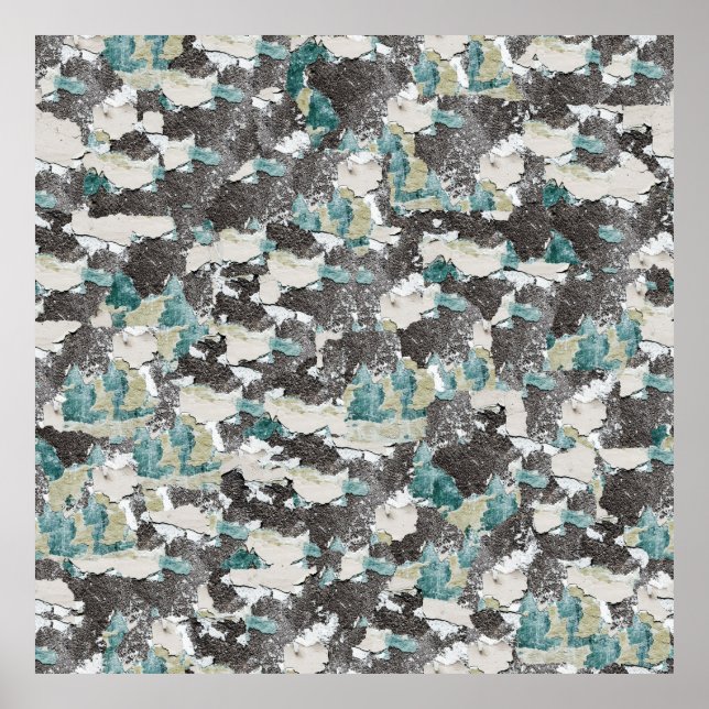 Póster Shabby wall seamless texture backgroundart, paint, (Frente)