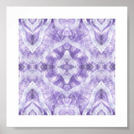 Póster Shadow Abstract Violet Purple White Watercolor Art