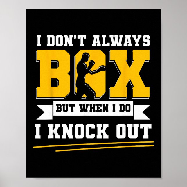 Póster Shadow Boxing Punching Kickboxing G Gloves Boxer F (Frente)
