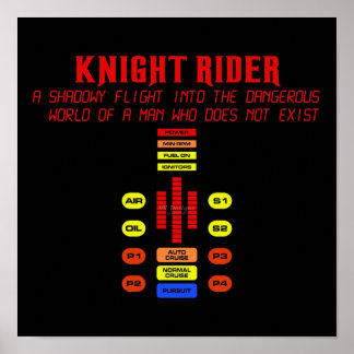 Póster Shadowly Flight KITT Knight Rider