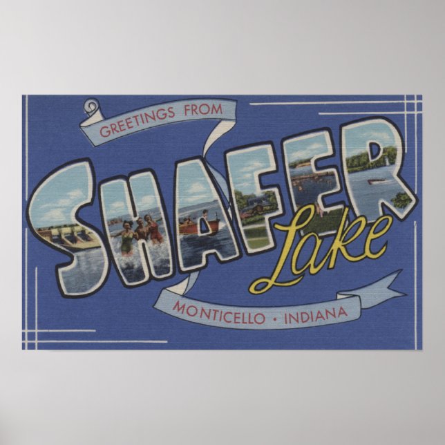 Póster Shafer Lake - Large Letter Scenes (Frente)