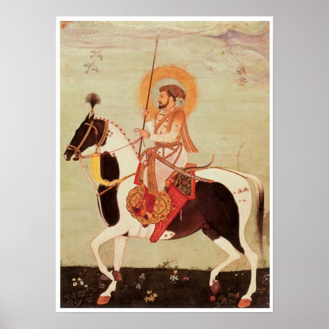 Póster Shah Jahan en el caballo (Frente)