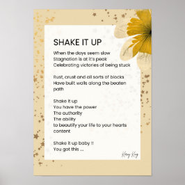 Póster Shake It Up - Aumentando Poesía Motivacional