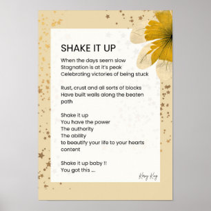 Póster Shake It Up - Aumentando Poesía Motivacional