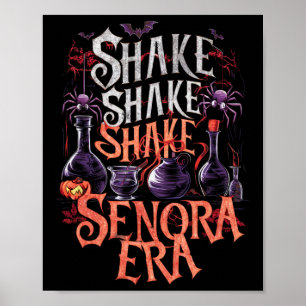 Póster Shake Senora Era Retro Vintage Halloween Spooky Se