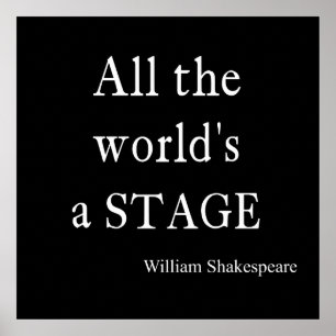 Póster Shakespeare cita citas en escena de All the World