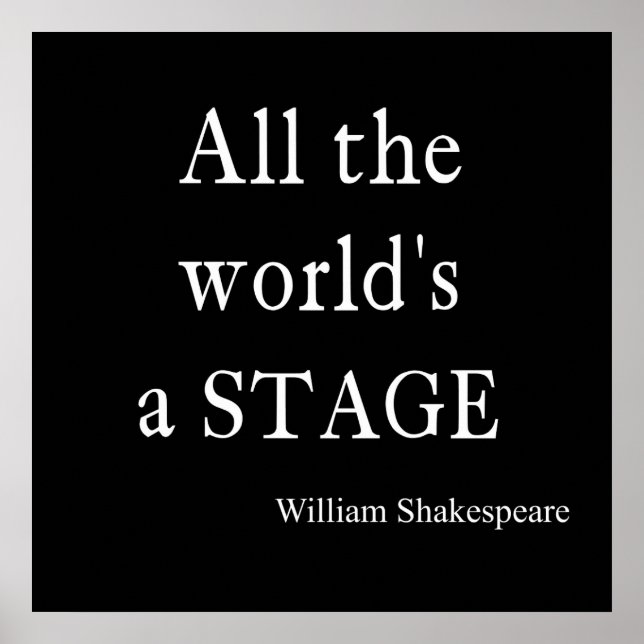 Póster Shakespeare cita citas en escena de All the World (Frente)