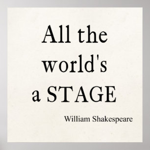 Póster Shakespeare cita citas en escena de All the World