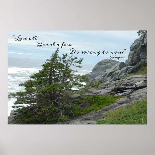 Póster Shakespeare del mar del Océano salvaje No hay prob (Frente)