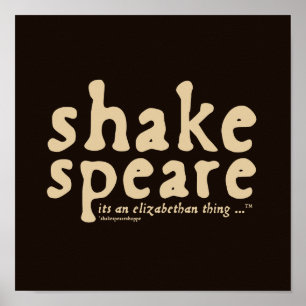 Póster Shakespeare - es una cosa isabelina