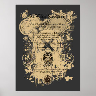 Póster Shakespeare King Lear Quarto Front Piece