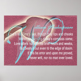 Póster Shakespeare love Sonnet 116 poema, cita poster
