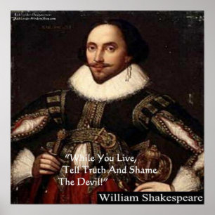 Póster Shakespeare "Shame Devil" Wisdom Quote Poster