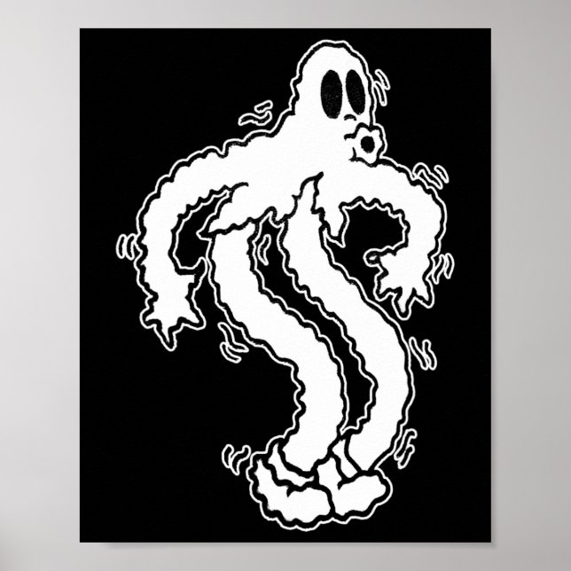 Póster Shakey Koko El Fantasma Fantasma Halloween S (Frente)