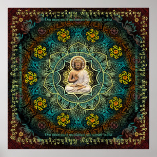 Póster Shakyamuni Buddha Mantra