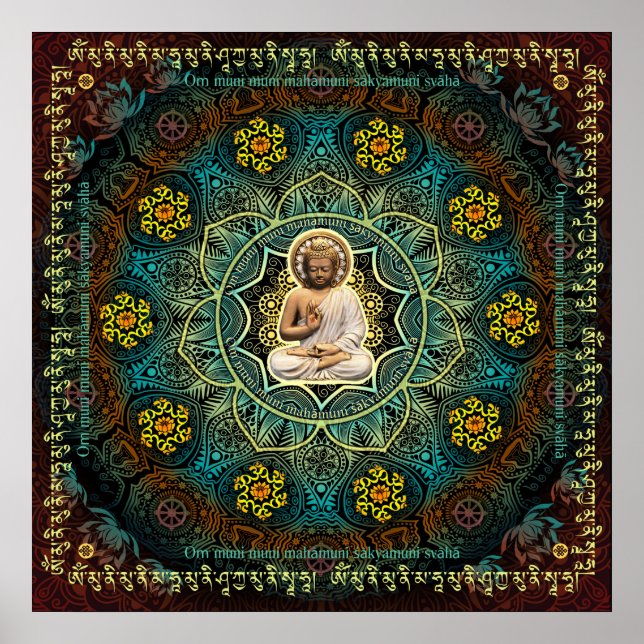 Póster Shakyamuni Buddha Mantra (Frente)