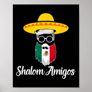 Póster Shalom Amigos - Hanukkah Cinco De M