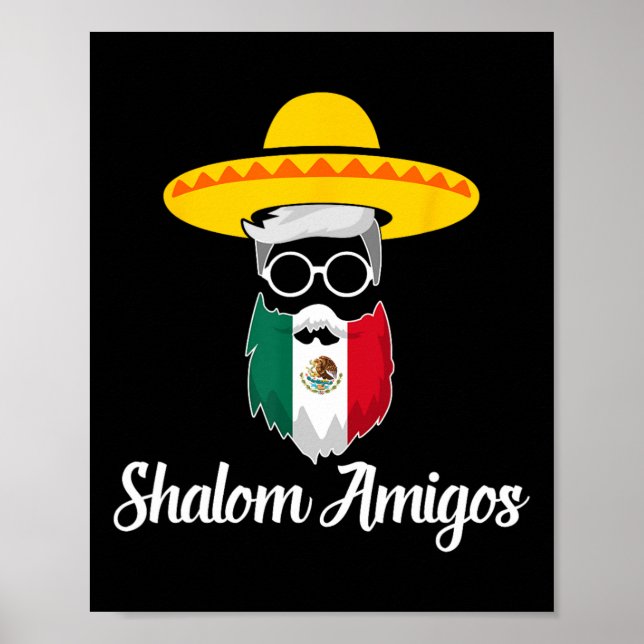 Póster Shalom Amigos - Hanukkah Cinco De M (Frente)
